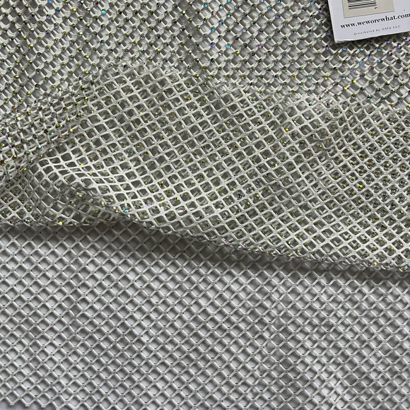 NWT WeWoreWhat Crystal Mesh Camo in White - Picture 6 of 6